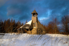 Quernst Kapelle bei Sonnenuntergang