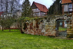 Historische Steine der Stadtmauer in Mengeringhausen