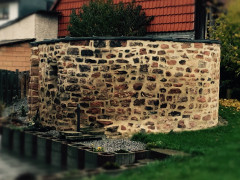 Buttenturmrestebaus Waldecker Steinen an der ehemaligen Stadtmauer Mengeringhausen 