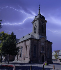 Kirche Bad Arolsen Gewitter